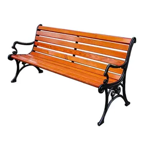 Aluminum Base Public Park Wpc Benches Modern Type Anti UV Outdoor Patio Bench Outdoor Powder Coating/outdoor Wood Lacquer