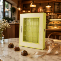 Boîte à chocolat magnétique biodégradable en carton pour cadeaux, emballage de desserts, boîte à desserts en carton magnétique avec insert en blister