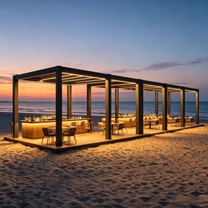 Toldo Moderno de Aluminio con Líneas Limpias, Resistente al Viento, Ajustable, con Control por Voz a través de Aplicación, para Patio Trasero - Product Image 2