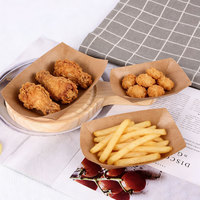 Barquettes en papier kraft pour fêtes, barquettes à emporter, mini barquettes en papier pour servir des collations, des frites, des tacos