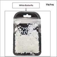 Autocollants de maquillage pour les yeux et les ongles, motifs flocons de neige blancs, sirène, étoiles carrées, laser, pentagramme, cœur, pour l'exportation transfrontalière, en sachet zippé