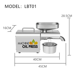 LBT01 Home Use Hot Pressed <strong>Soybean</strong> Sunflower <strong>Oil</strong> Press Machine Best Cold Press Mustard Peanut <strong>Soybean</strong> <strong>Oil</strong> Extraction Machine - Product Image 6