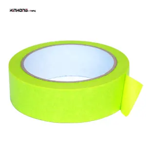 Apple Green Color Recyclable Heat UV Resistant Automotive Auto Car Spraying Painting Masking Crepe Paper Self Adhesive Tape