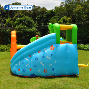 Piccolo leone dinosauro castello gonfiabile per i bambini che saltano casa che rimbalza con scivolo e cuscino d'aria divertente palla Pit - Product Image 6