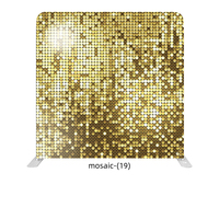 Support de toile de fond en tissu tendu personnalisé pour événements, avec accessoires pour l'affichage de bannières et de drapeaux