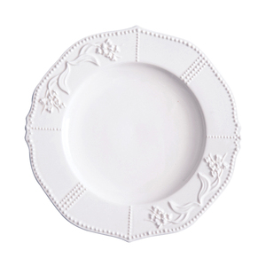 Assiette de chargeur de dîner de salade de <span class=keywords><strong>pain</strong></span> de relief en céramique gaufrée perlée muguet plateau de collation de gâteau de Dessert de porcelaine de vallée pour la fête - Product Image 4