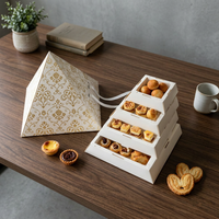 Boîte d'emballage en papier pour gâteaux et desserts, personnalisable avec logo, écologique, qualité alimentaire, boîtes à tarte, emballages pour desserts, taart doos