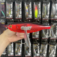 Leurre de pêche de 13 cm, appât dur en ABS, pêche en eau salée, traînage, crayon, aile métallique, DODGE Fish, pêche en surface, bar, Whopper Crawler