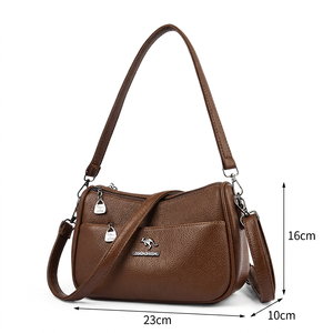 Terbaru tas desainer tas tangan Merek Terkenal wanita kualitas tinggi kulit lembut kapasitas besar tas bahu selempang mewah - Product Image 2