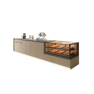 مكتب استقبال بسيط من MDF بتصميم عصري متحرك وصديق للبيئة ومتين مع إضاءة LED ومقاوم للبقع للاستخدام التجاري في محلات الشاي بالحليب والقهوة - Product Image 5