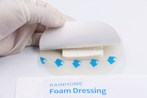 Perangkat sekali pakai medis perekat balutan busa silikon untuk perawatan luka baju terapi luka balutan tinggi 10x10cm - Product Image 3