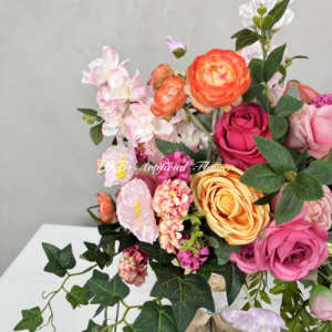 Style moderne personnalisé Rose Boule de fleurs artificielles Boule de fleurs d'orange Boules de fleurs de mariage pour centres de table - Product Image 4