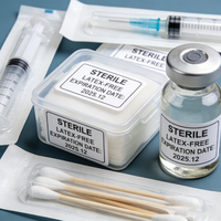Étiquettes autocollantes personnalisées professionnelles, durables, résistantes à l'huile et à l'eau, imprimées sur mesure pour flacons de médicaments en acrylique.