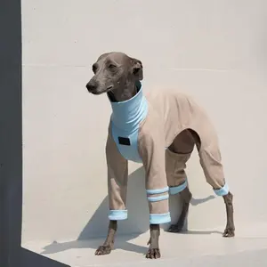 Lujo comodidad algodón perro Onesie sudadera personalizado <span class=keywords><strong>galgo</strong></span> mameluco ropa para mascotas pequeñas medianas grandes lavable a máquina verano - Product Image 3