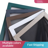 Porte coulissante en alliage d'aluminium avec moustiquaire en acier inoxydable 18 mailles pour balcon, patio, appartement