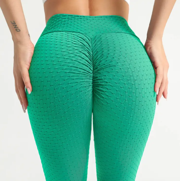 Штаны для йоги с высокой талией, с оборками, бразильские Леггинсы для женщин