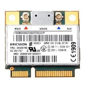 エリクソンH5321GWWWANモバイルブロードバンド21M3Gカード60Y3786PCIE for Lenovo Thinkpad X230 W530 T430 L420 L421 L520 E435 X220i