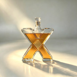 Botellas de Vidrio <span class=keywords><strong>con</strong></span> Letras del Alfabeto, Botellas de Vidrio Únicas para Licor, <span class=keywords><strong>Vodka</strong></span>, Ginebra, Whisky, <span class=keywords><strong>con</strong></span> Tapas de Vidrio Personalizadas - Product Image 1