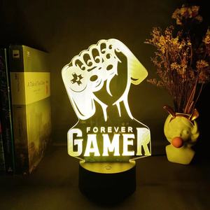 영원히 게이머 PS5 게임 존 3D 야간 램프 게임 팬 선물 - Product Image 6