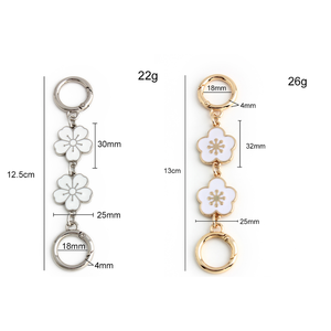 Connettore in metallo smaltato a forma di fiore per estensore <span class=keywords><strong>tracolla</strong></span> borsa, mini ciondoli di lusso vintage, accessori fai da te di design, all'ingrosso - Product Image 6
