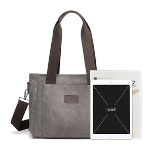 Women's <b>Canvas</b> Shoulder <b>Bag</b> Fashion Crossbody Handbag Retro <b>Large</b> Capacity <b>Bags</b> Multi Pocket Zipper Casual Tote <b>Bags</b> - Product Image 3