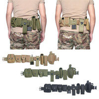 10 pièces Kit de ceinture tactique avec poche de lampe de poche poche pour magazine poches