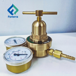 CGA540 giriş bağlantısı ile yüksek kaliteli tam pirinç endüstriyel oksijen O2 kaynak/kesme basınç regülatörü - Product Image 3
