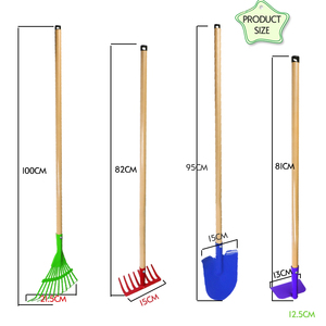 Set di 4 Mini Attrezzi da Giardino in Metallo per Bambini con Rastrello Lungo, Pala, Zappa e Rastrello per Foglie - Strumenti Durevoli per Piantare Fai-da-Te per Uso Esterno - Product Image 6