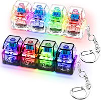Jouets sensoriels amusants au design anime, clé USB LED, porte-clés personnalisé avec impression UV, anti-stress, clavier en plastique et métal