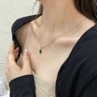 Kalung Liontin Bunga Semanggi Empat Daun Keberuntungan Perak Sterling 925 Desain Elegan Dylam dengan Zirkonia 5A dan Rantai untuk Wanita
