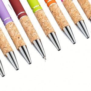 High Quality 2-in-1 Aluminum Rod Ballpoint <b>Pen</b> Custom Logo Metal for Stylus with Cork Grip Spray Glue Press Office Tool and Gift - Product Image 3