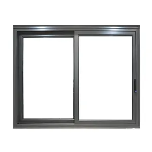 Fenêtres coulissantes modernes <span class=keywords><strong>DRUET</strong></span> en alliage d'aluminium avec verre trempé pour balcon - Conception coulissante - Product Image 1