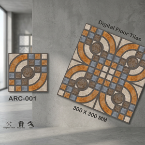 Carreaux de sol en céramique rustiques gaufrés 30x30cm, finition brillante ou mate, texture pierre, pour design intérieur - Product Image 3