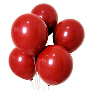 Amante de la boda Boda Suministros de fiesta de cumpleaños personalizados Fabricantes Globo doble Corazón de 10 pulgadas Granada Globos de látex rojo