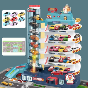 <strong>Dinosaur</strong> Winding Road Rail <strong>Car</strong> Park Interactive Plastic Slot <strong>Toys</strong> Set for Boys and Girls for Play in Parking Lot City Scene - Product Image 5