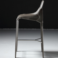 Chaise de bar haute de gamme BILIDO en cuir pleine fleur, style moderne, pour bar à domicile, restaurant, salle à manger