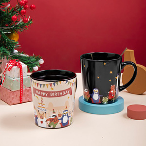 Nuevo estilo popular Navidad estilo americano <span class=keywords><strong>taza</strong></span> de café de cerámica promoción personalizada regalo tazas de leche Regalo de Cumpleaños <span class=keywords><strong>taza</strong></span> mágica - Product Image 1