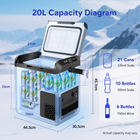 En stock UE, réfrigérateur de voiture portable 12/24V DC, compresseur à refroidissement rapide, batterie non incluse