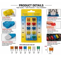 Lot de 10 mini-fusibles automobiles 5A 7.5A 10A 15A 20A 25A 30A – Kit de remplacement pour voitures, camions et VUS