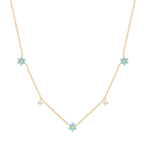 Collier pendentif pour femme CANNER, serti de fleurs, diamants, zircon, émail, plaqué or, nouvelle tendance de la mode féminine, minimaliste - Product Image 1