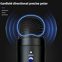Micrófono condensador USB para ordenador de escritorio, micrófono de voz para comer pollo en línea, juego de mesa, cantar reunión
