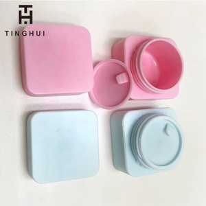 Pots cosmétiques carrés en PP colorés de 5g, 10g, 20g, 30g, 50g, vente en gros, pots en plastique à double paroi pour crème pour les mains et gommage - Product Image 3