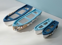 Ornement de style océanique méditerranéen, modèle de bateau créatif, artisanat, bateau pirate, petit bateau en bois pour table