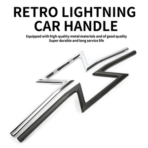 Bán Buôn Chất Lượng Cao Xe Máy Phụ Kiện Phổ Retro Sửa Đổi Bộ Phận Màu Đen Z-Bar 7/8 22Mm Kéo Tay lái - Product Image 3