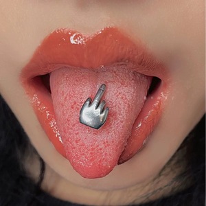 Clous de langue en acier inoxydable à filetage externe, forme étoile, bijoux de piercing pour fête - Product Image 4
