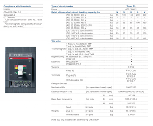 Interruptor Automático Original Mccb SACE Lsomax Tmax S5N/S5H 400A 630A 3 Polos/4P S6N/S6H 800A TEST Tmax con Alta Capacidad de Ruptura - Product Image 3