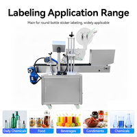 Máquina automática de etiquetado horizontal para líquidos orales, cosméticos, botellas pequeñas, brillo labial, bálsamo labial, aceites esenciales y viales.