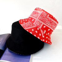 Bob Gorras en gros, double face, bandana, imprimé animal, coton, nouveau style vintage, chapeau seau élégant à motifs paisley