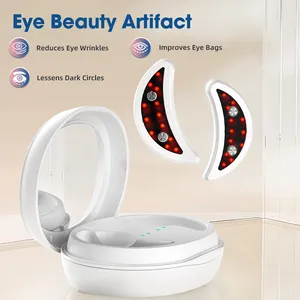 Masseur oculaire à lumière rouge 660 nm avec EMS, appareil anti-âge pour les yeux, réduit les poches et les cernes, coussinets portables pour le rajeunissement des yeux - Product Image 2
