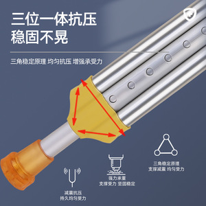 Aluminum Alloy Crutches Height Adjustable Anti Slip Durable For Adults And Elderly With 300 Lb Load Capacity - Product Image 1